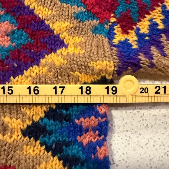 Vintage Trifles 80s Wool Sweater Fair Isle Geometric Southwestern Women Medium - Picture 4 of 5